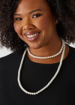Clearance Ashley Stewart Faux Necklace Pearl