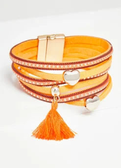 Outlet Ashley Stewart Faux Suede Studded Bracelet Exuberance