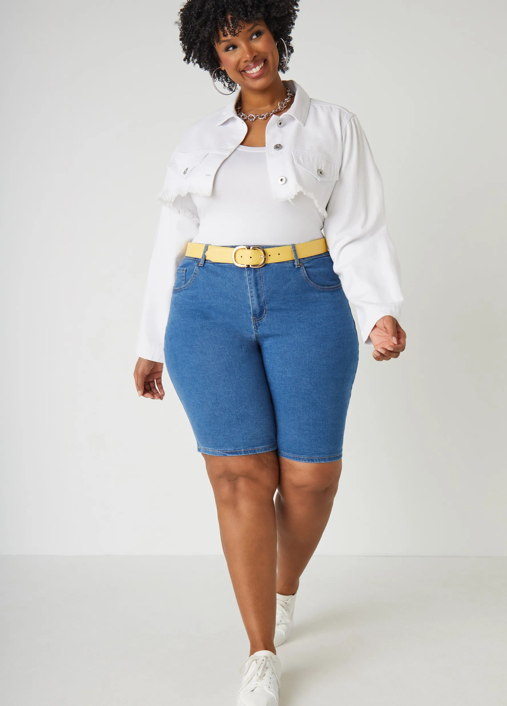 Fashion Ashley Stewart Fearless Denim Shorts