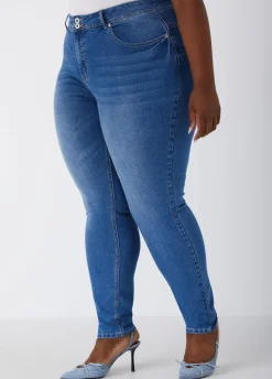 Outlet Ashley Stewart Fearless Skinny Jeans Lt Sky Blue