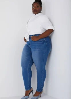 Outlet Ashley Stewart Fearless Skinny Jeans Lt Sky Blue
