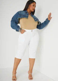Hot Ashley Stewart Fearless Stretch Denim Capris