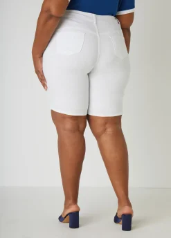Sale Ashley Stewart Fearless Stretch Denim Shorts
