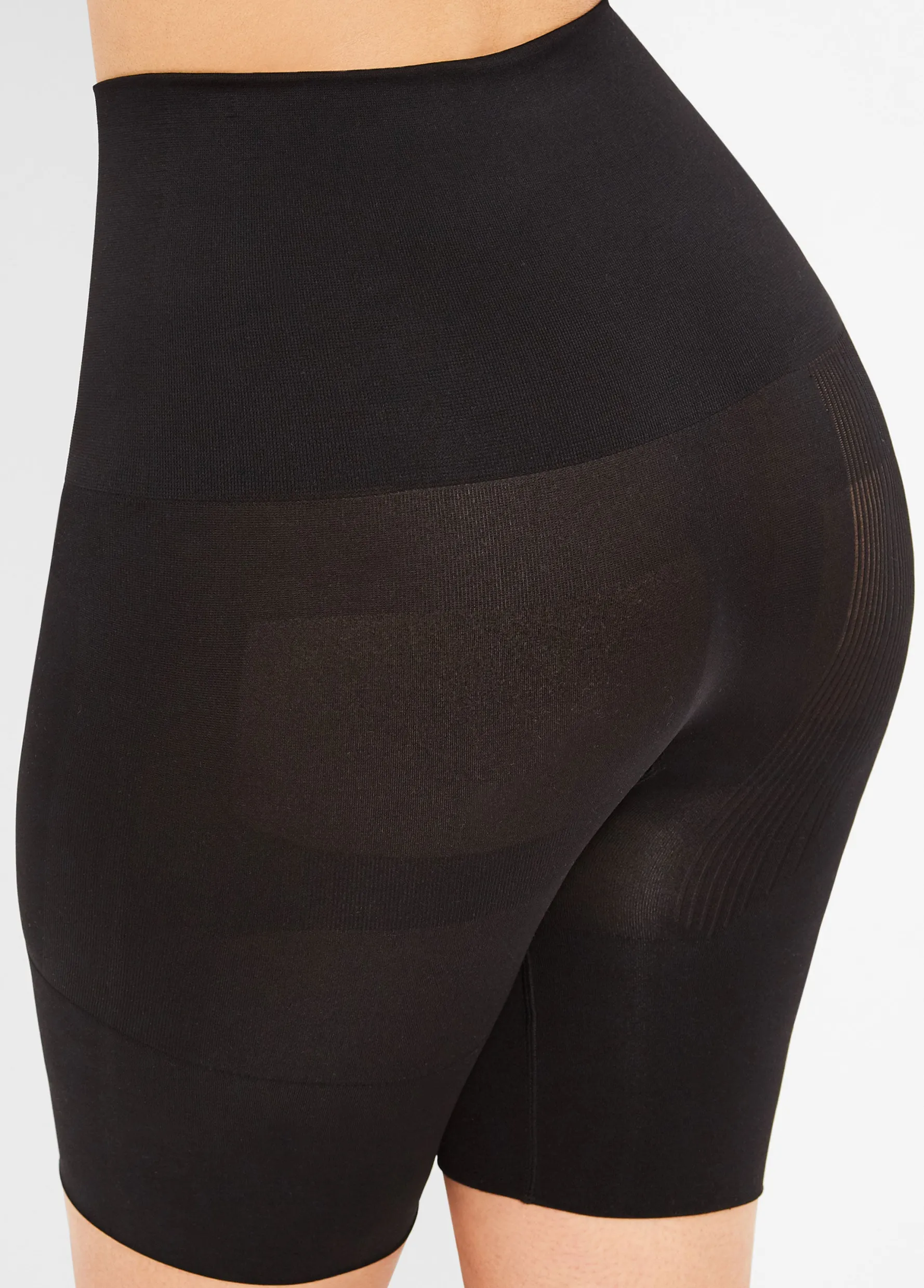 New Ashley Stewart Firm Long Leg Shaper Shorts Black