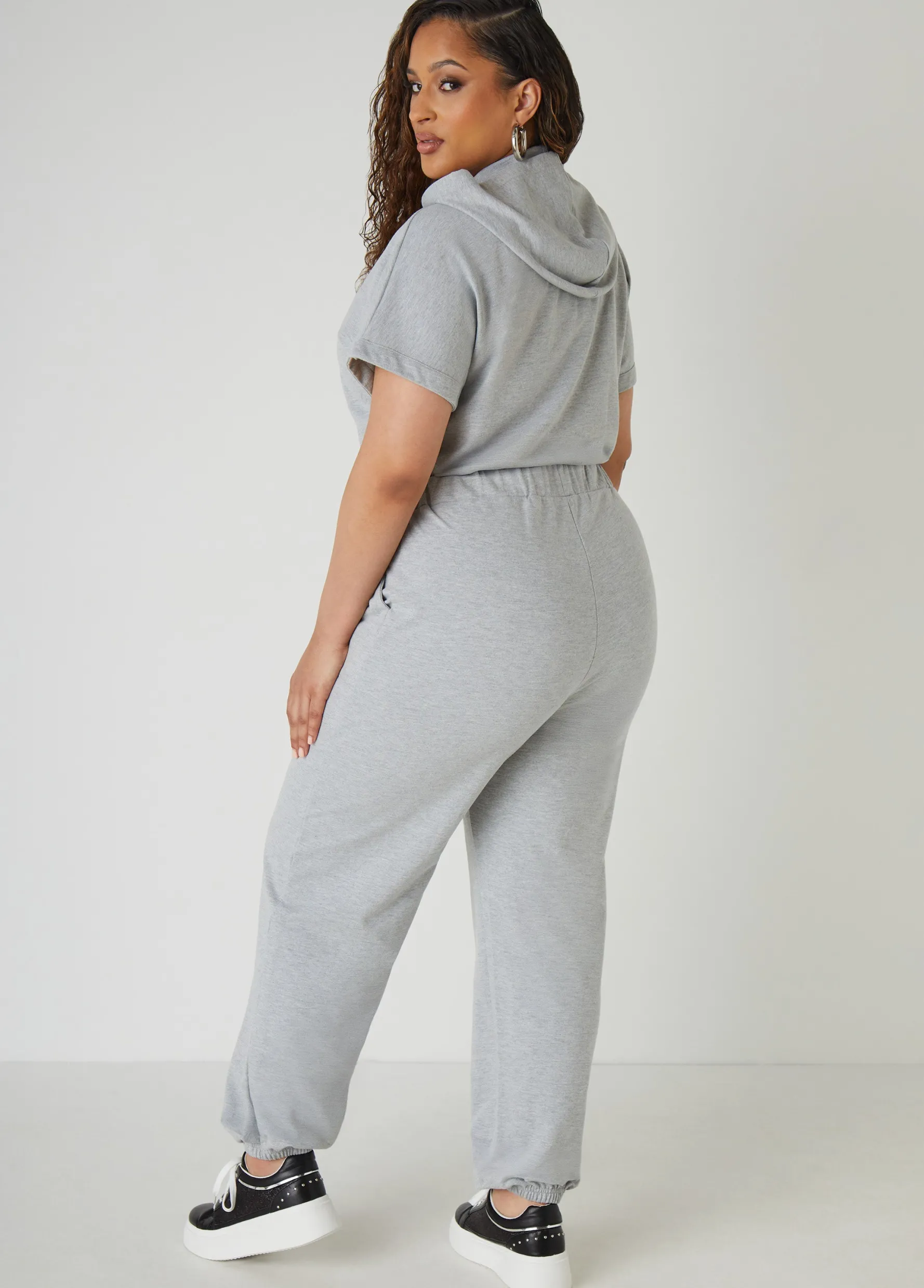 Online Ashley Stewart French Terry Joggers Jumpsuit