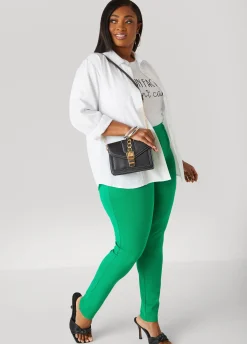Sale Ashley Stewart Fun Fact Graphic Tee White