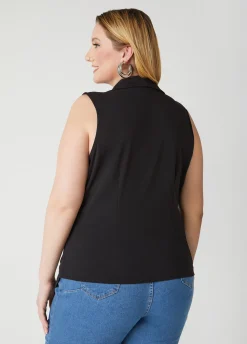 Best Ashley Stewart Gathered Faux Wrap Top