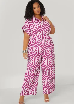 Clearance Ashley Stewart Geo Print Cotton Pants