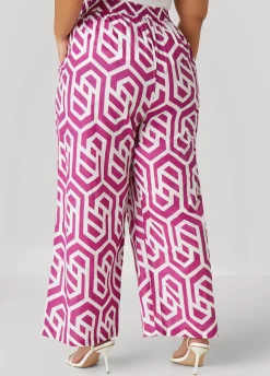 Clearance Ashley Stewart Geo Print Cotton Pants