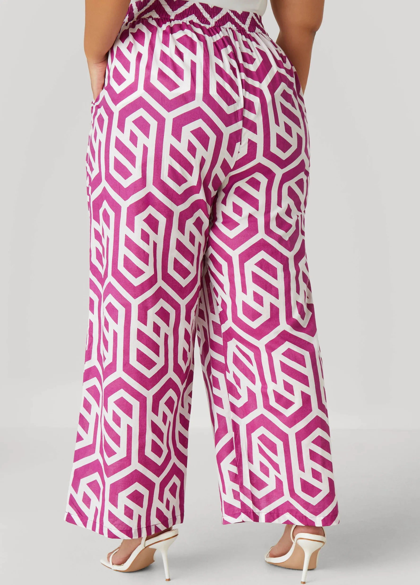 Clearance Ashley Stewart Geo Print Cotton Pants