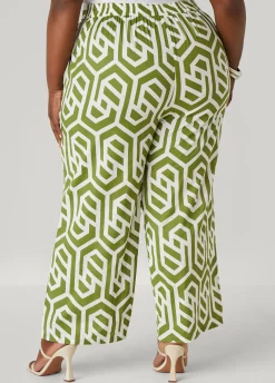 Clearance Ashley Stewart Geo Print Cotton Pants
