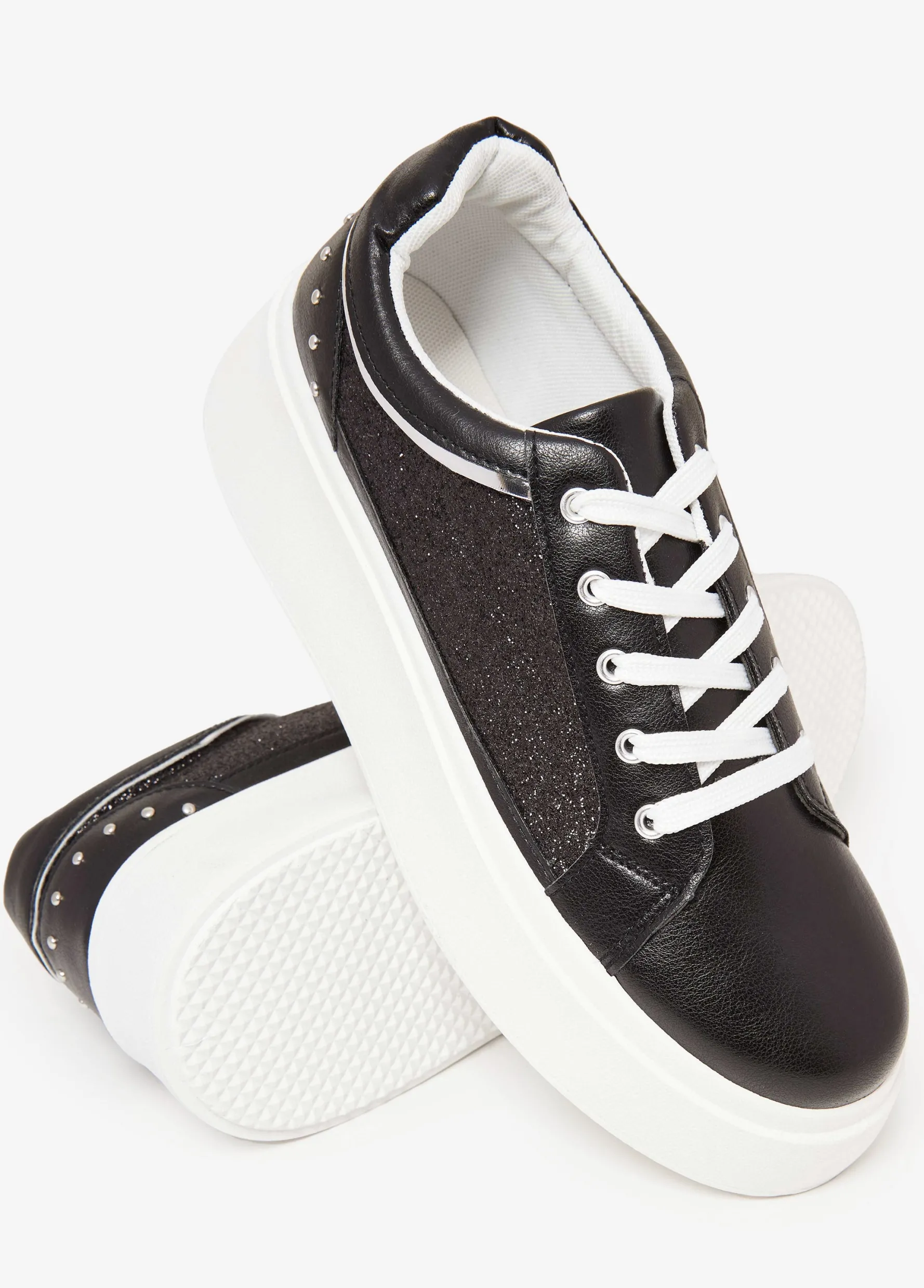 Fashion Ashley Stewart Glittered Low Top Sneakers