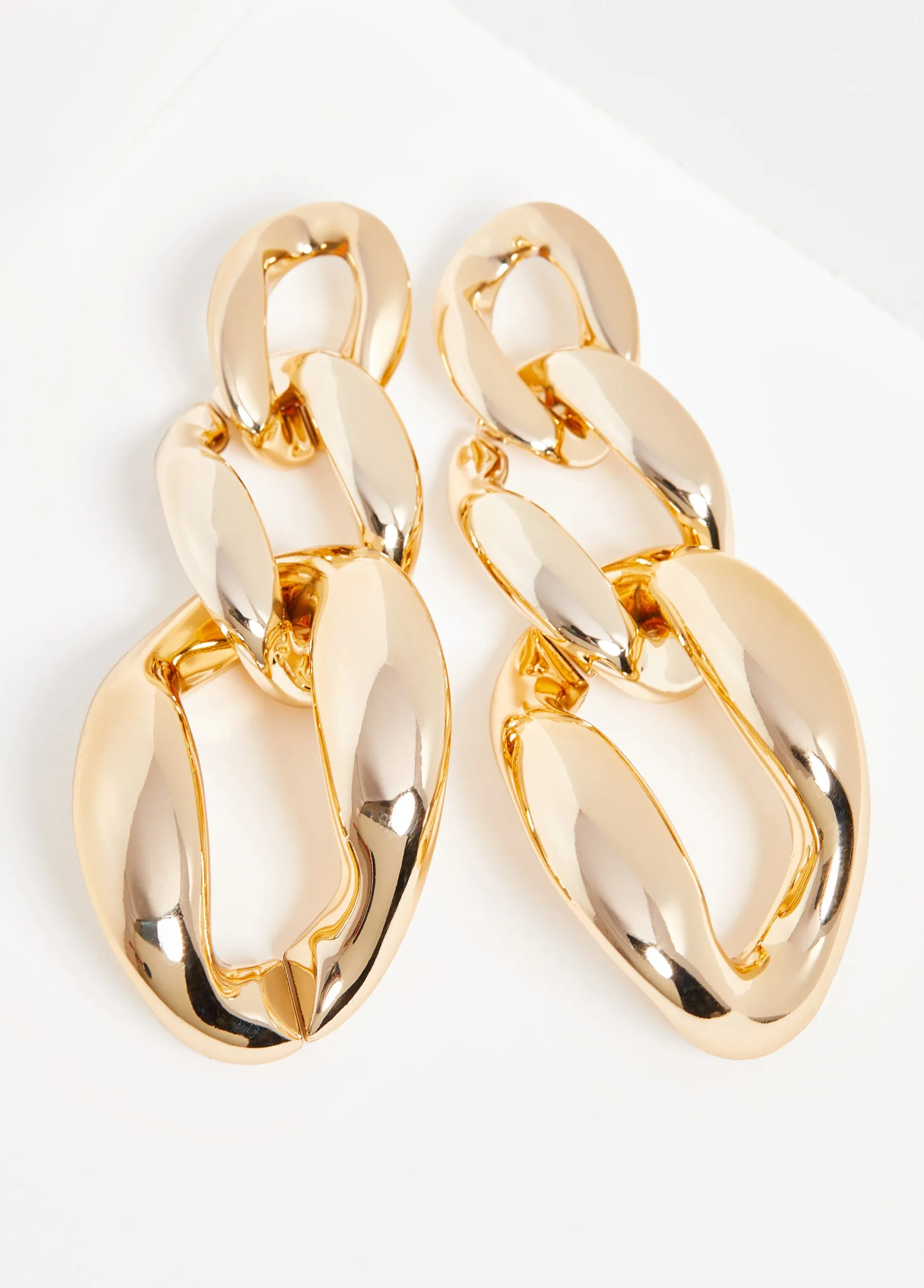 Sale Ashley Stewart Tone Chain Earrings Gold