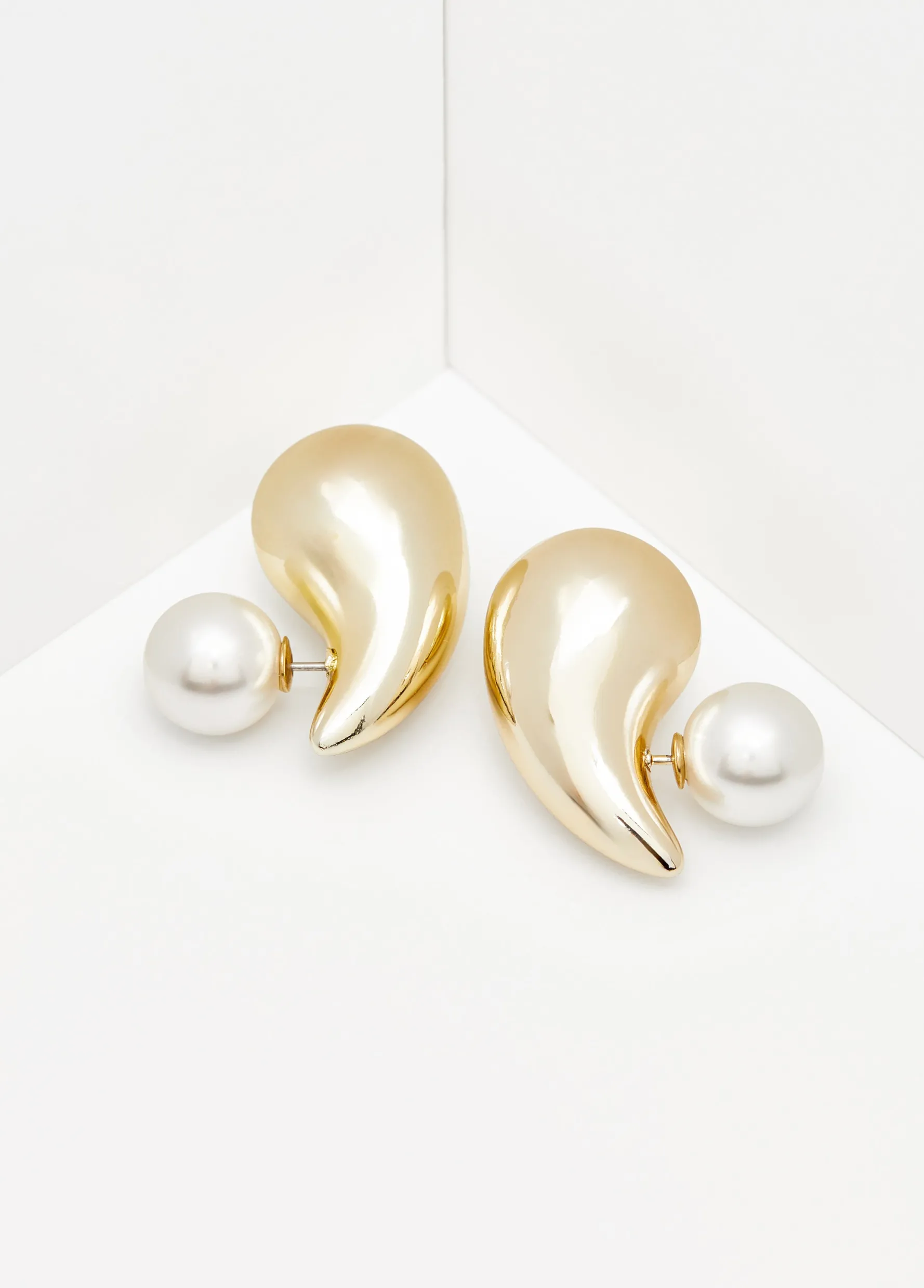 New Ashley Stewart Tone Teardrop Earrings Gold