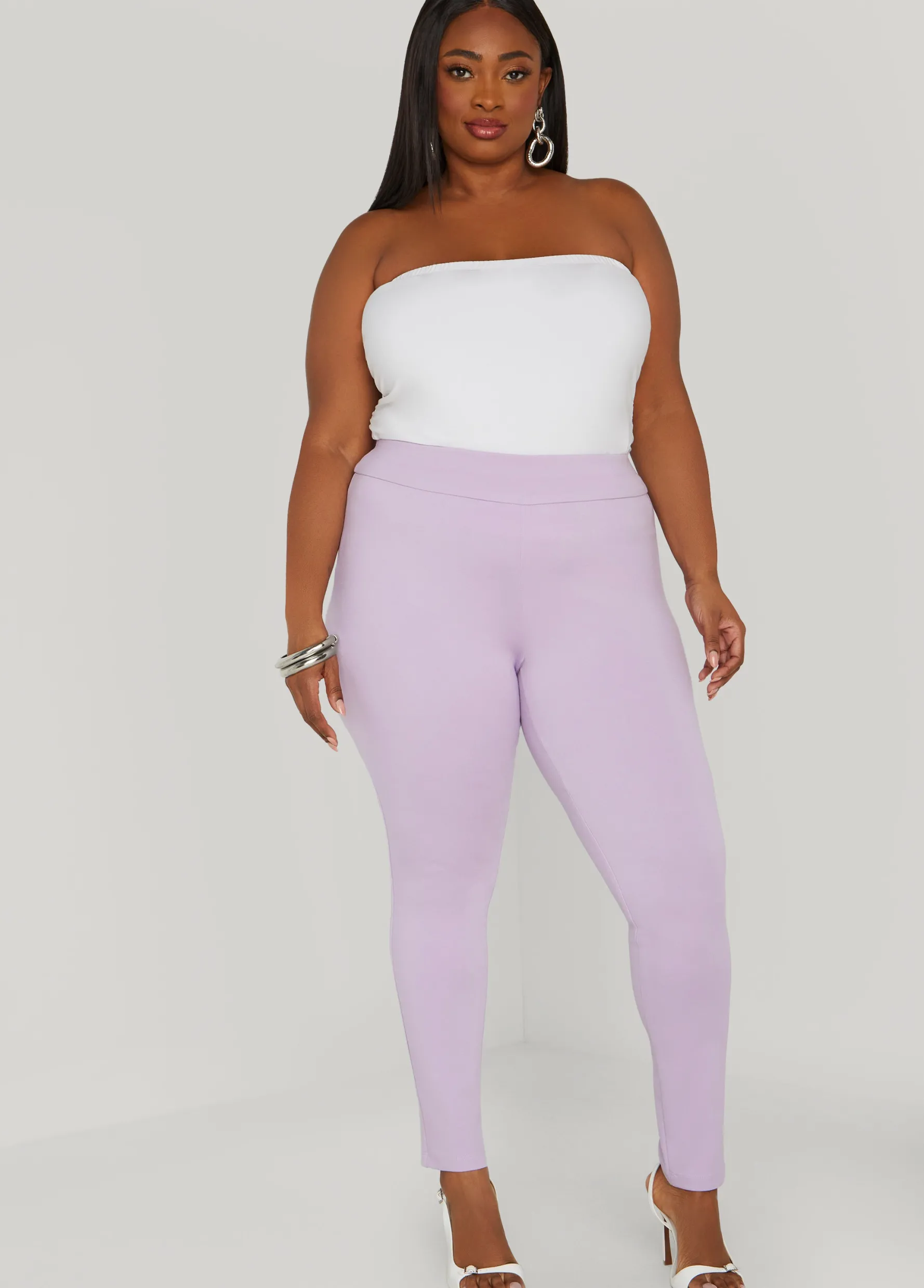 Outlet Ashley Stewart High Rise Pull On Ponte Leggings