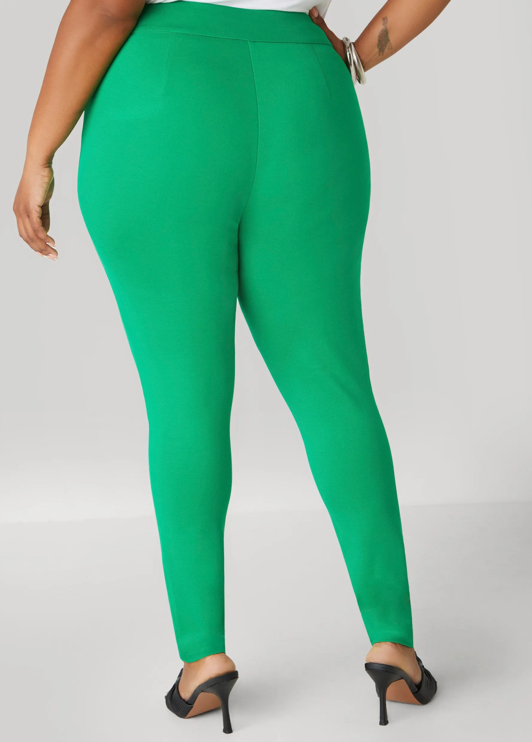 Clearance Ashley Stewart High Waist Ponte Pull On Leggings
