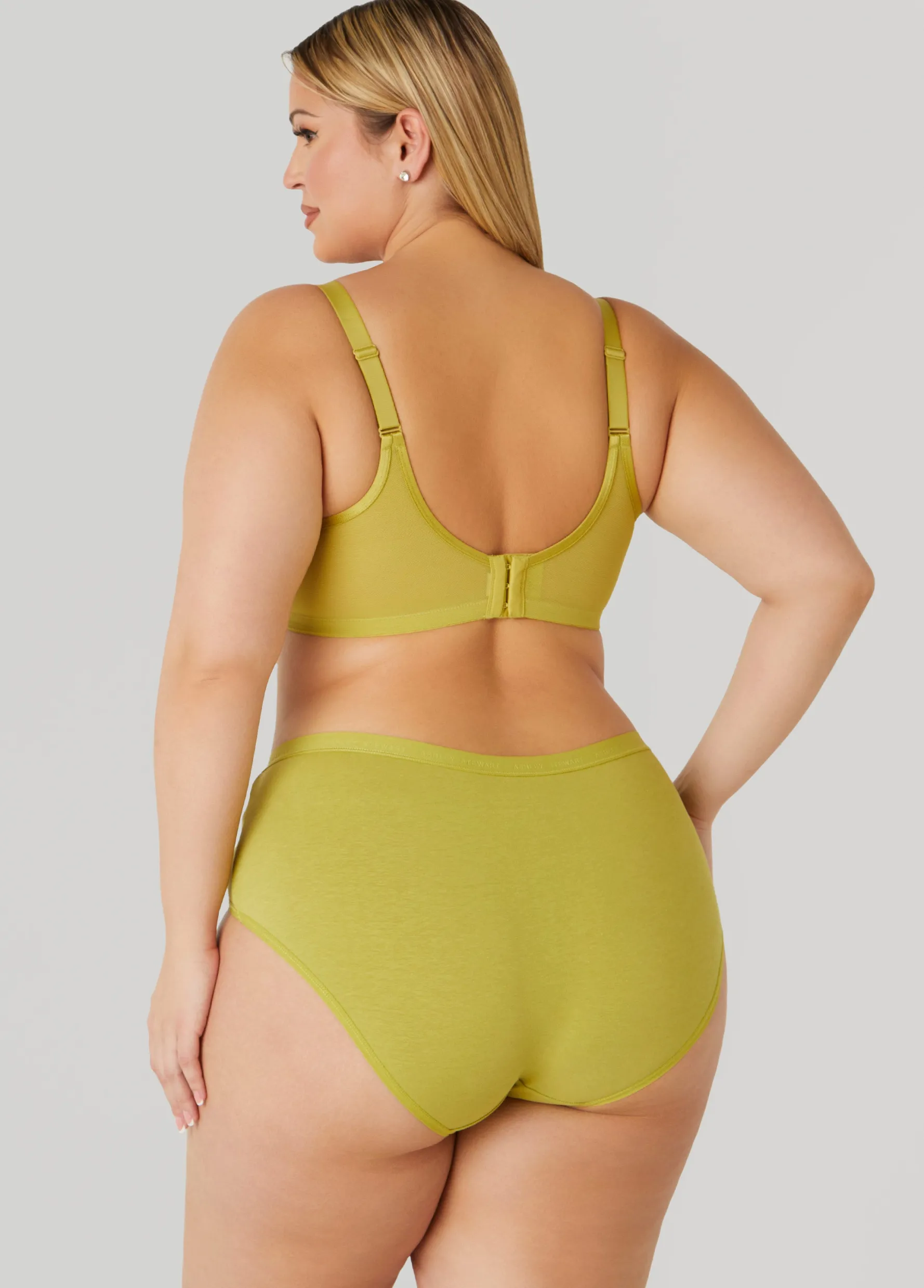 New Ashley Stewart Lace And Mesh Underwire Bra MOSS