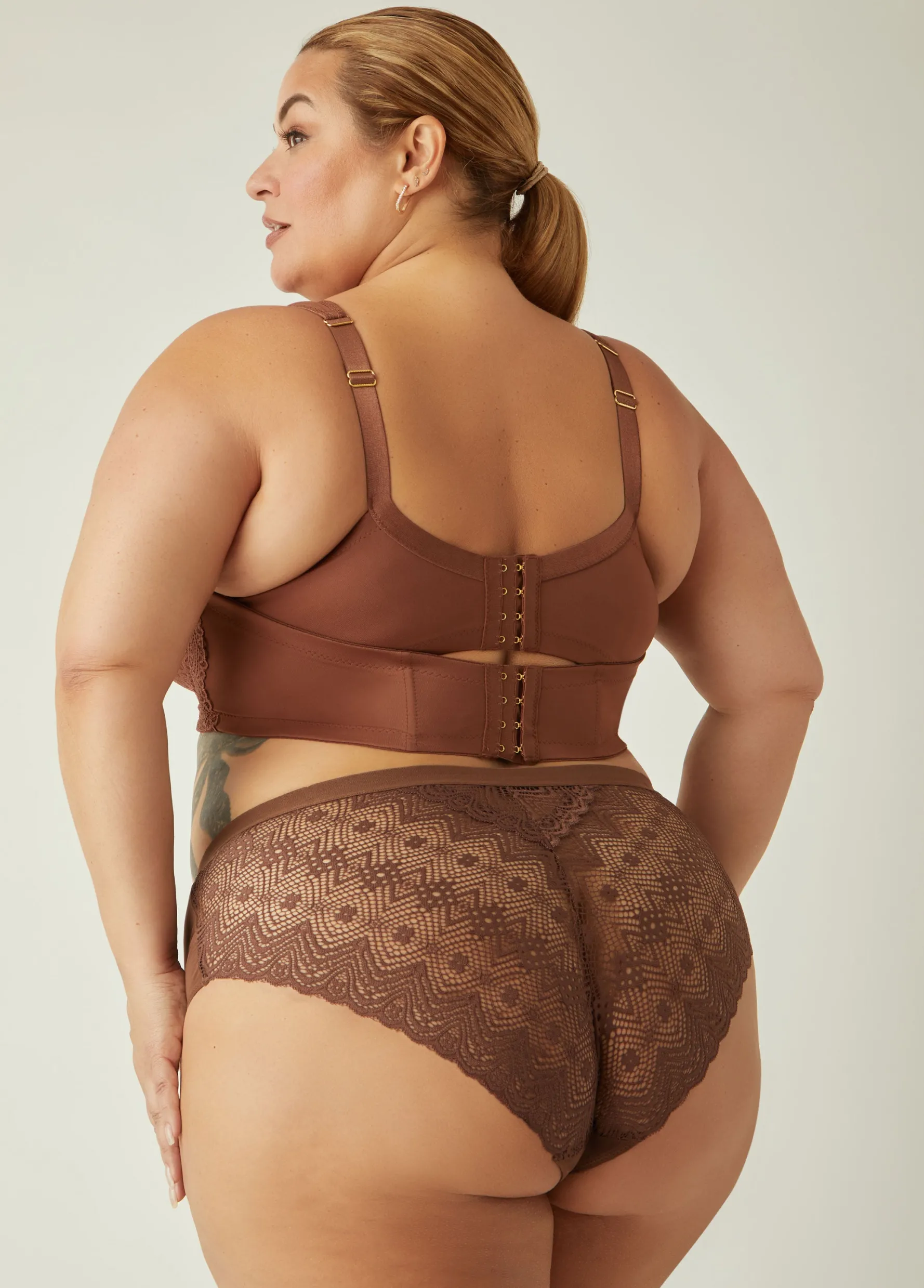 Clearance Ashley Stewart Lace Paneled Hipster Briefs