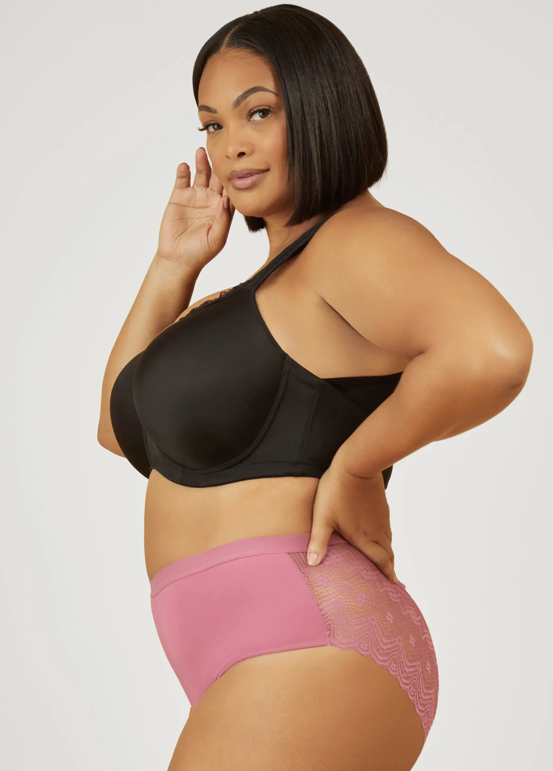 Clearance Ashley Stewart Lace Paneled Hipster Briefs