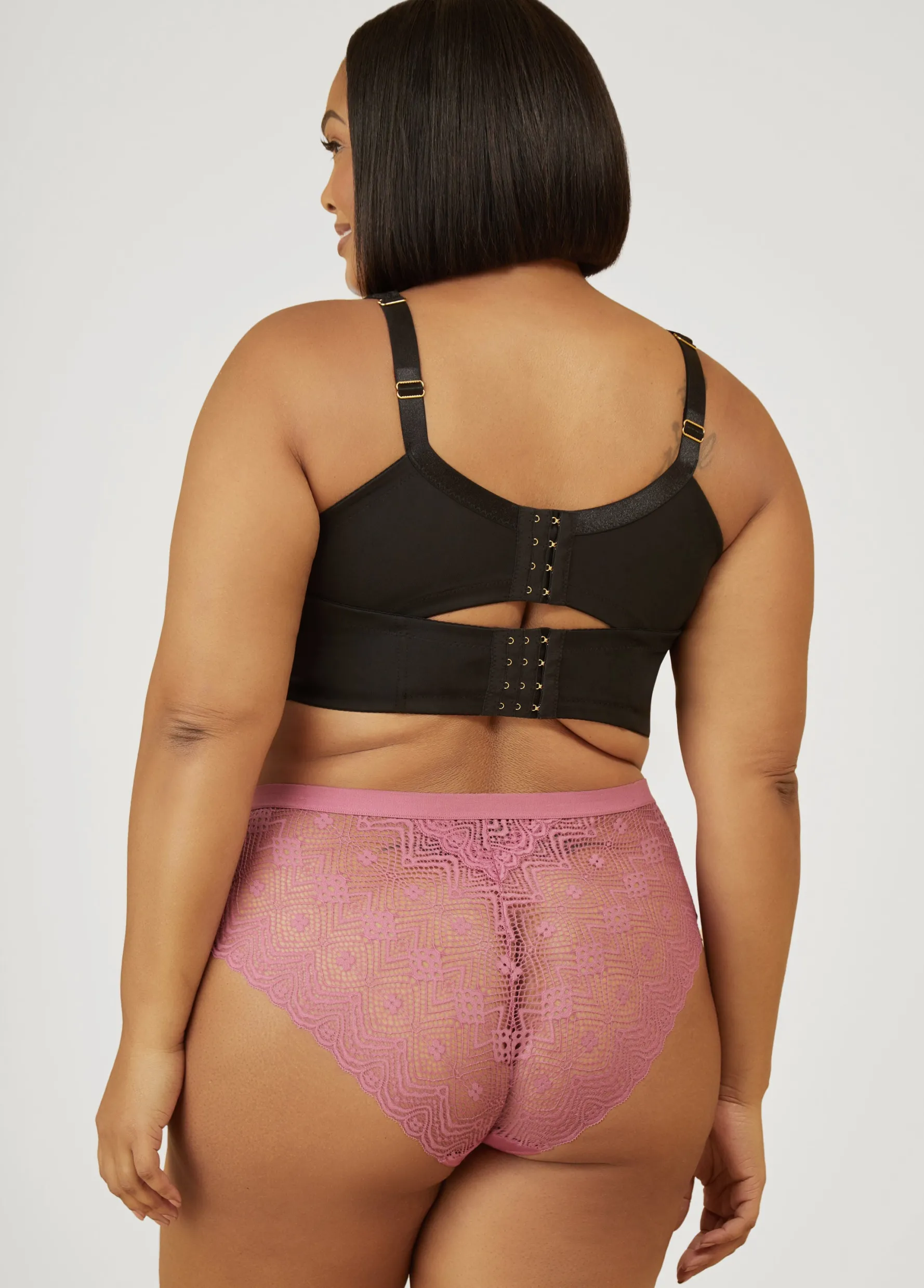 Clearance Ashley Stewart Lace Paneled Hipster Briefs