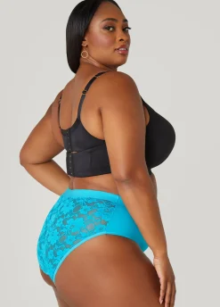 Hot Ashley Stewart Lace Paneled Hipster Panty