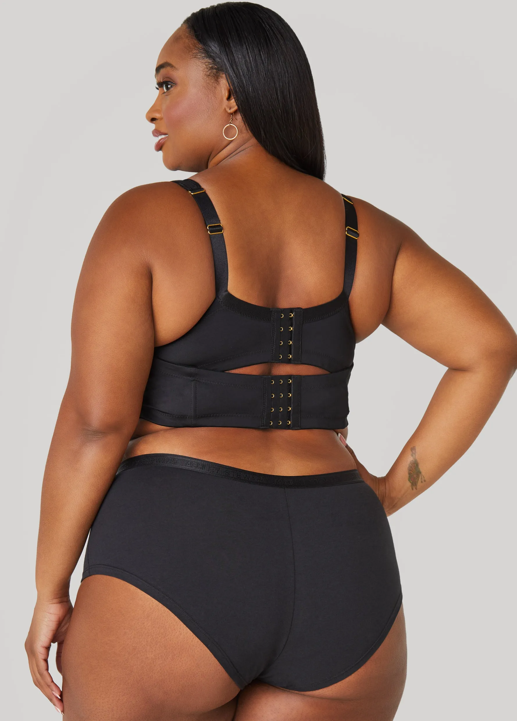 New Ashley Stewart Logo Cotton Blend Boyshorts