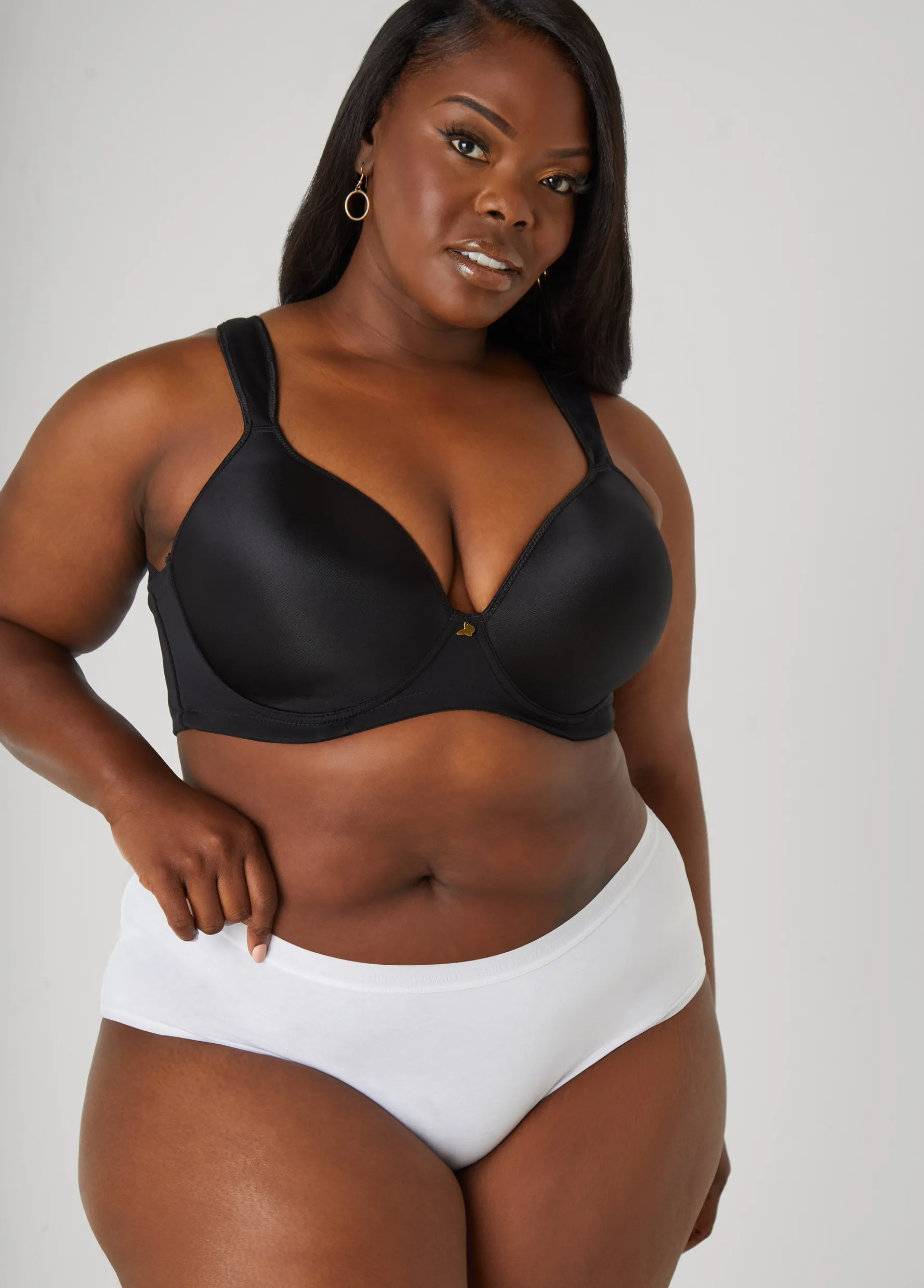 Hot Ashley Stewart Logo Cotton Blend Briefs