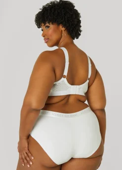 Best Ashley Stewart Logo Cotton Blend Briefs White