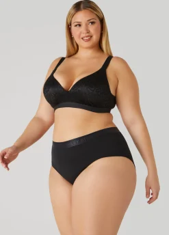 Best Ashley Stewart Logo Cotton Blend Briefs White