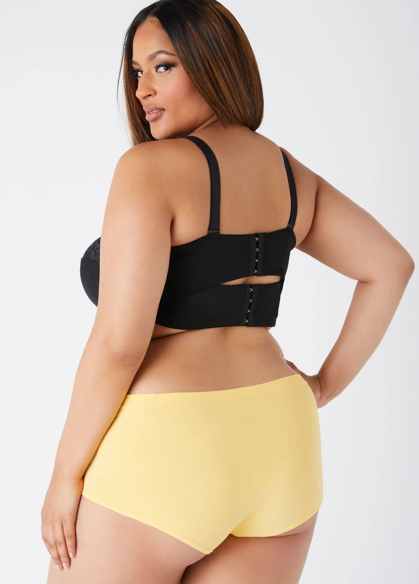 Best Ashley Stewart Logo Print Cotton Blend Boyshorts