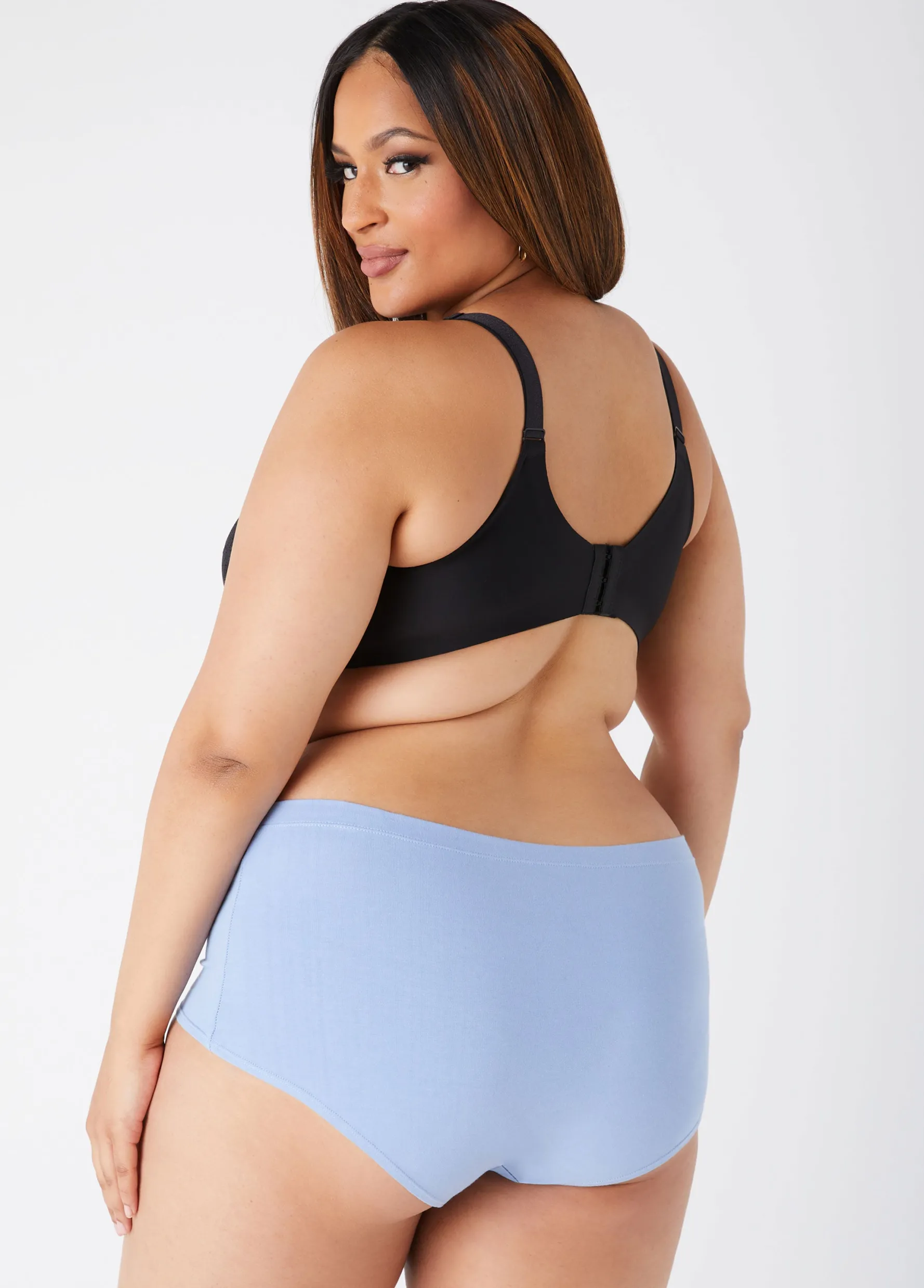 Best Ashley Stewart Logo Print Cotton Blend Boyshorts