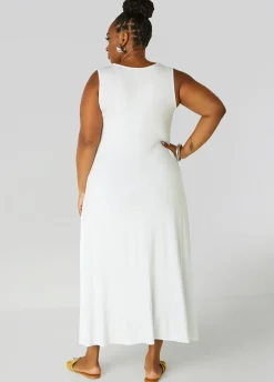 Hot Ashley Stewart Love Embellished Hi Low Top White