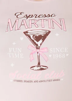 Sale Ashley Stewart Love To Sleep Martini PJs Set Pink