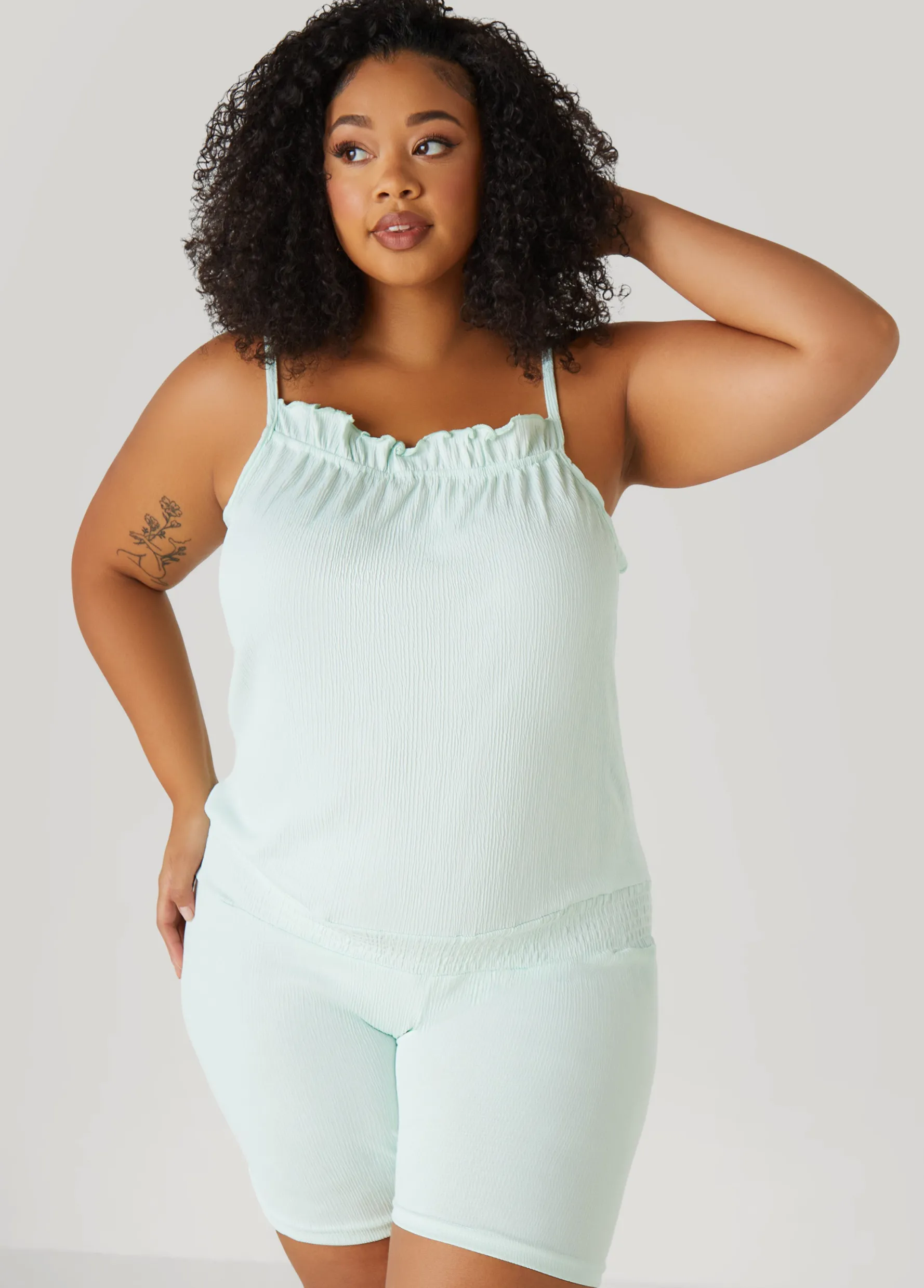 Hot Ashley Stewart Love To Sleep Textured Romper Aquamarine
