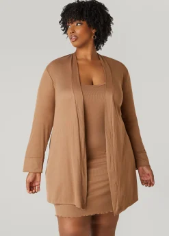 Clearance Ashley Stewart Love To Sleep Two Pc Chemise Set Light Pastel Brown