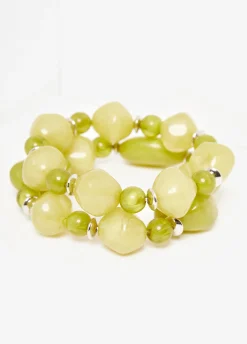 Fashion Ashley Stewart Marbled Stone Bracelets