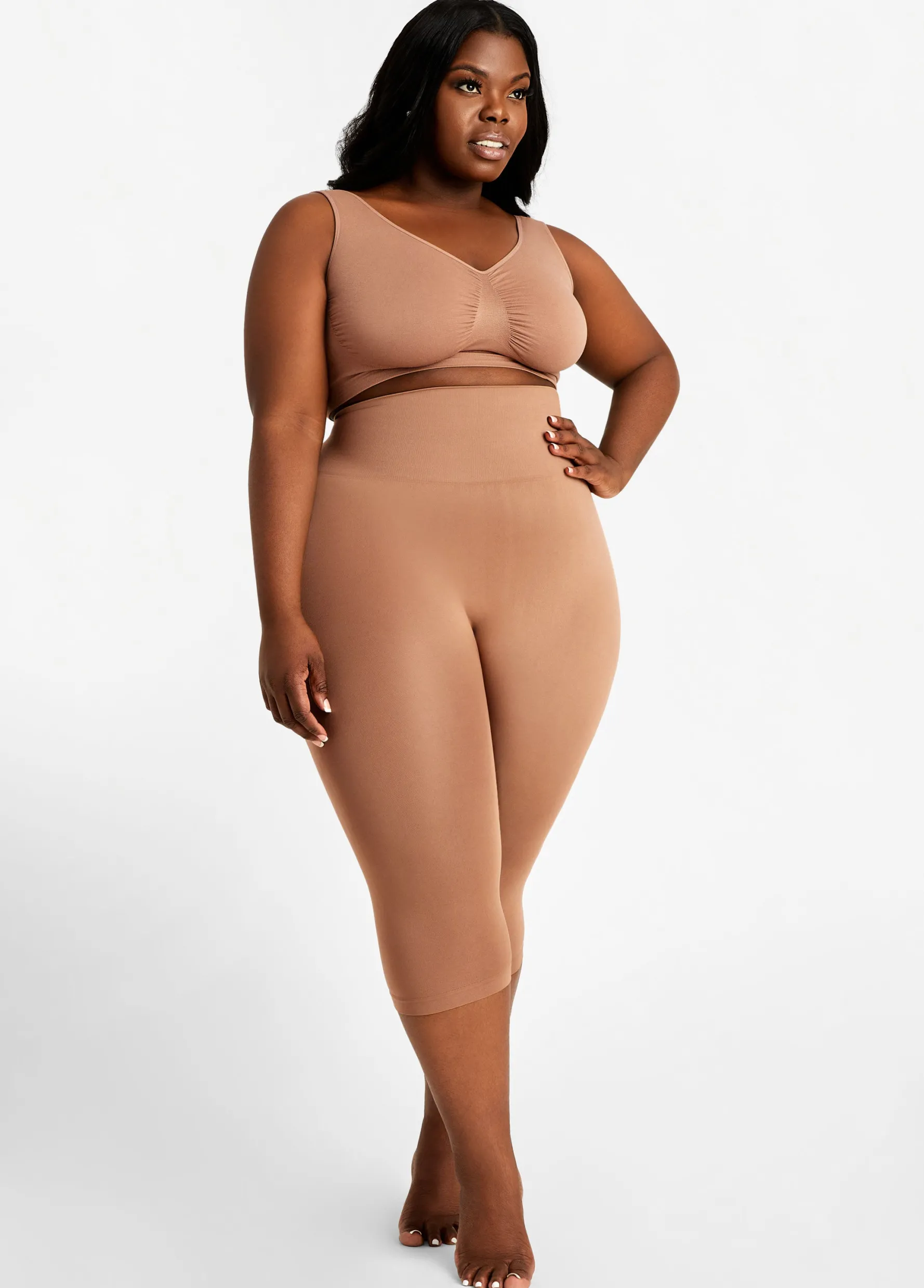 New Ashley Stewart Medium Control Shaping Capri