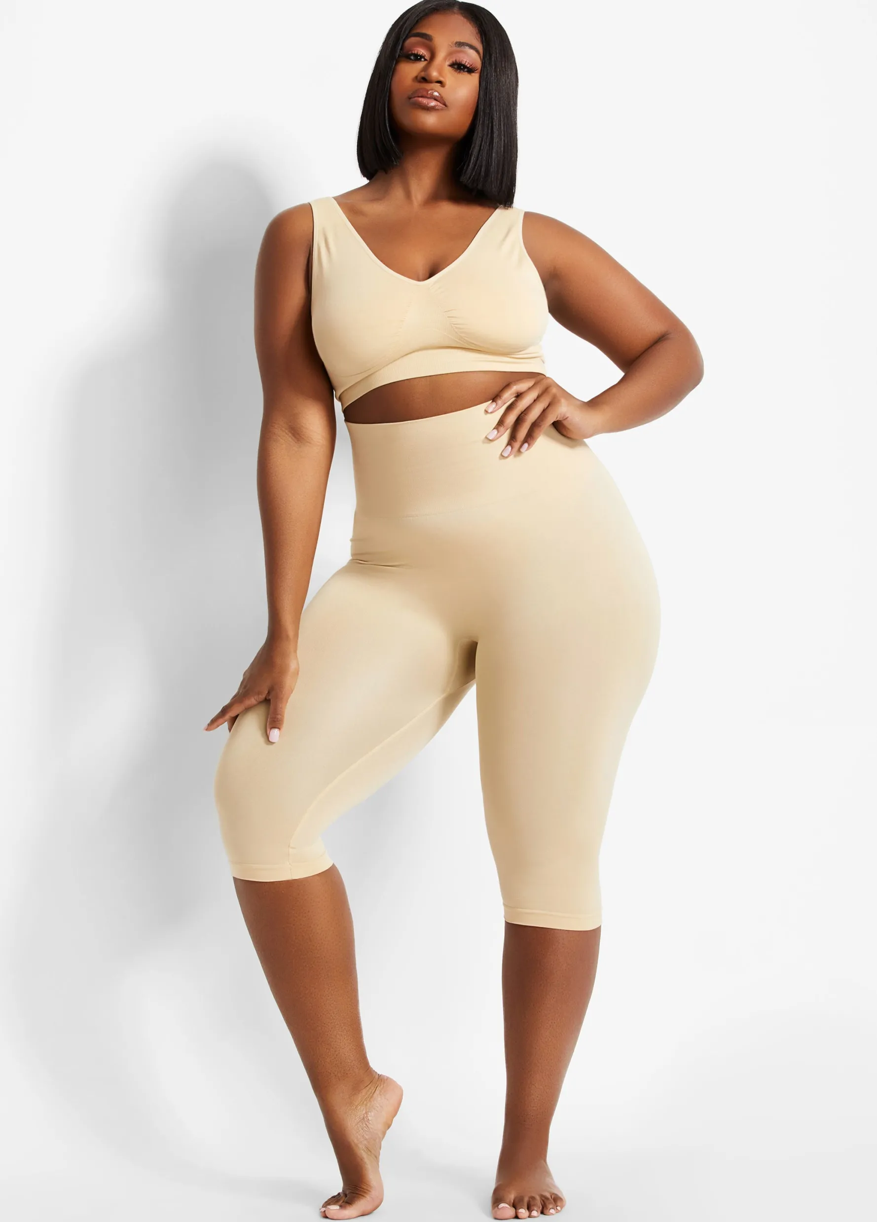 New Ashley Stewart Medium Control Shaping Capri