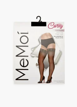 Best Ashley Stewart MeMoi Silky Sheer Lace Thigh High