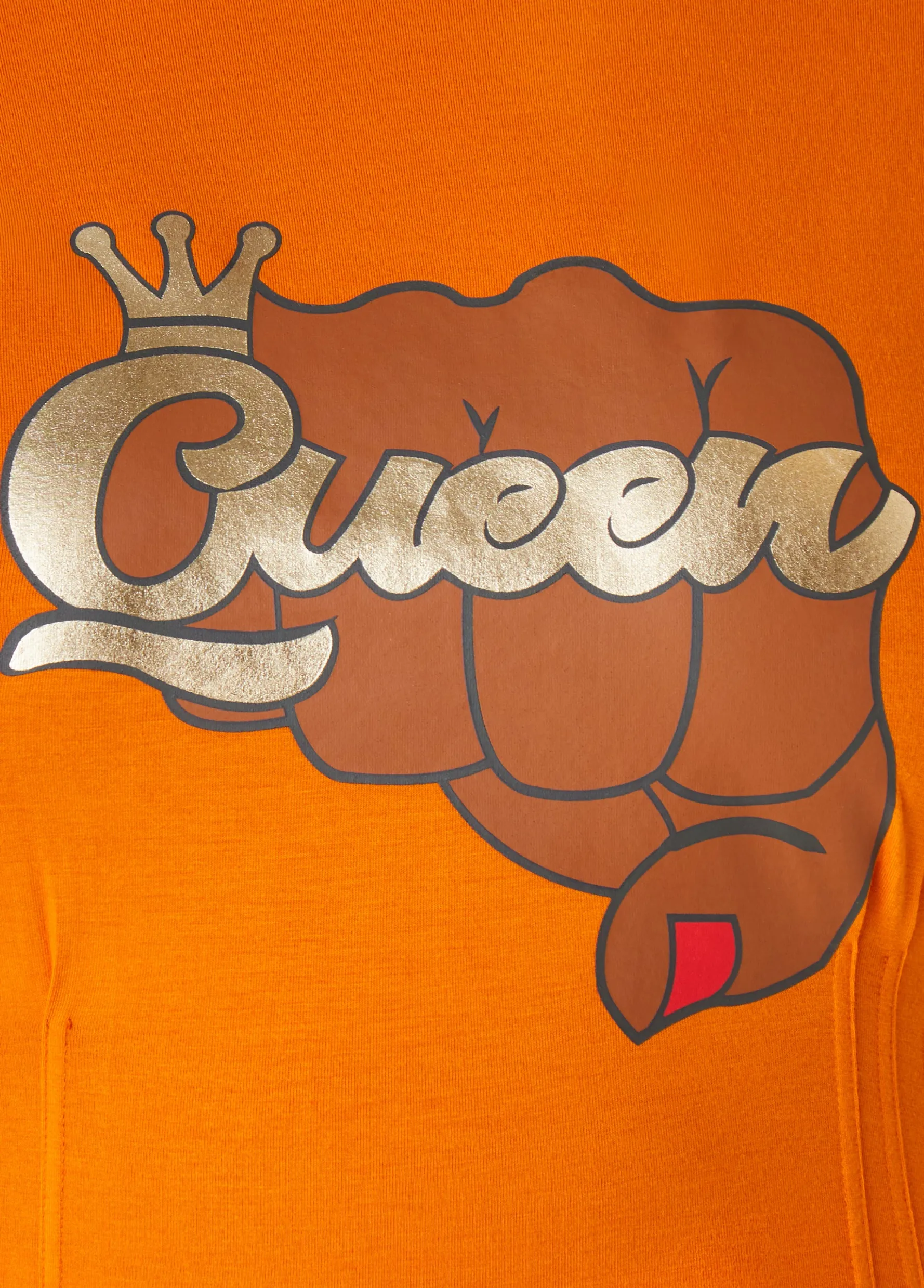 Sale Ashley Stewart Metallic Queen Graphic Tee Marmalade