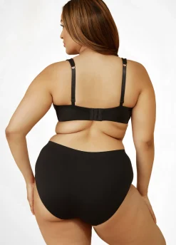 Clearance Ashley Stewart Micro Underwired T-Shirt Bra Black