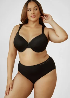 Clearance Ashley Stewart Micro Underwired T-Shirt Bra Black