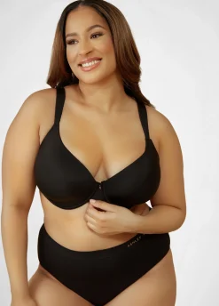 Clearance Ashley Stewart Micro Underwired T-Shirt Bra Black