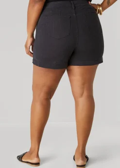 Sale Ashley Stewart Mid Rise Denim Shorts