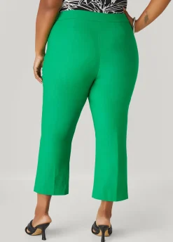 New Ashley Stewart Mid Rise Pull On Capris