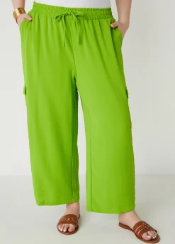 Sale Ashley Stewart Mid Rise Textured Cargo Pants