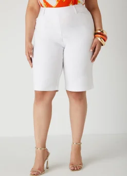 Hot Ashley Stewart Millennium Bermuda Shorts White