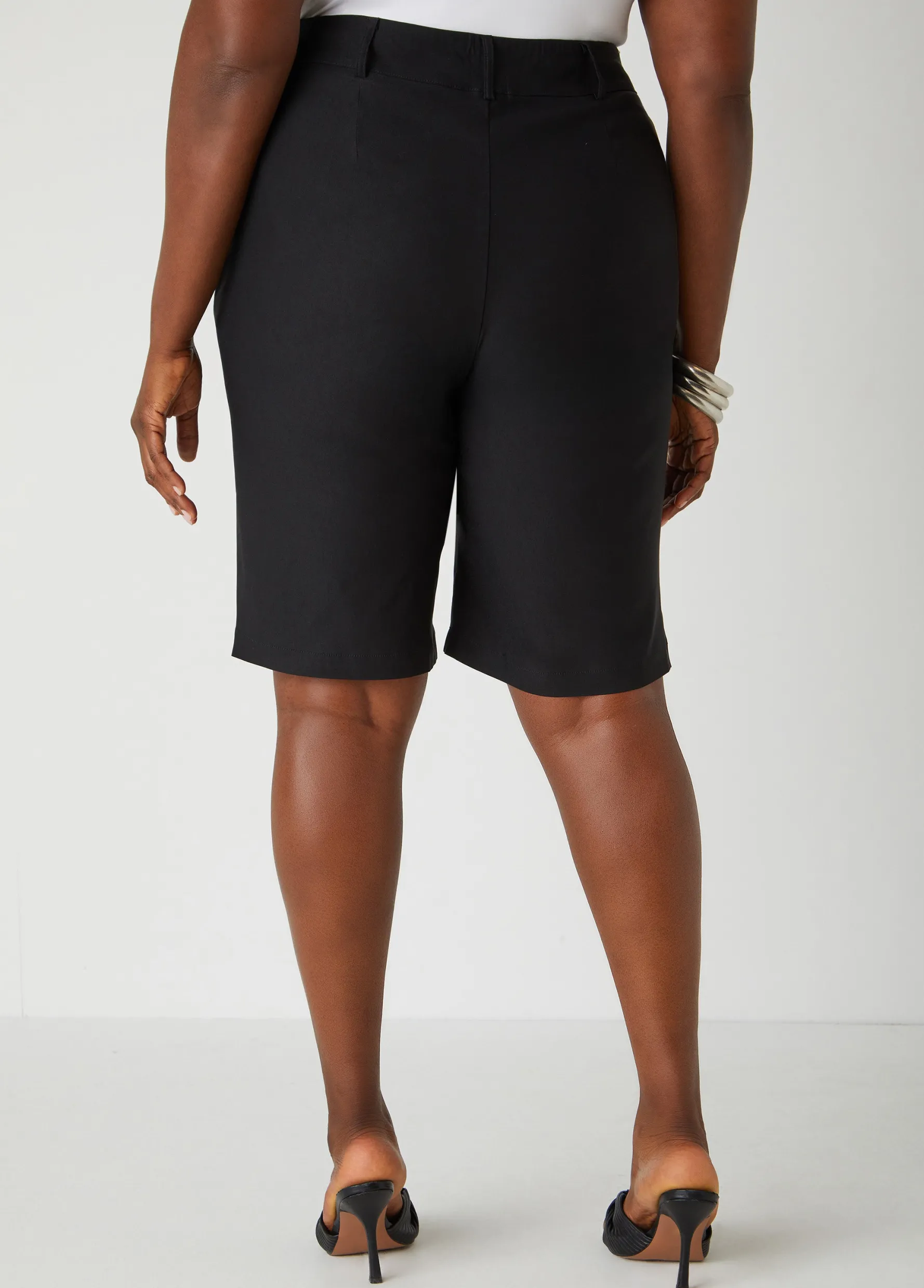 Online Ashley Stewart Millennium Bermuda Shorts Black