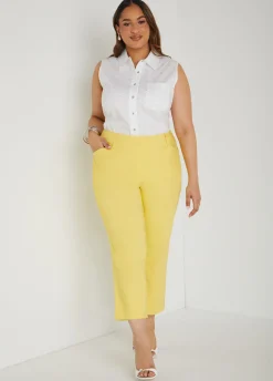 New Ashley Stewart Millennium Cropped Twill Pants