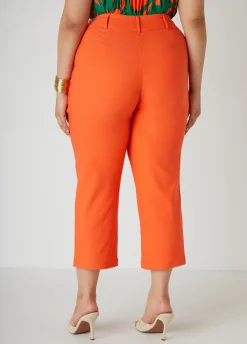 New Ashley Stewart Millennium Cropped Twill Pants
